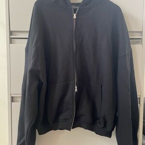 Men's Black Zip-Up Sweater